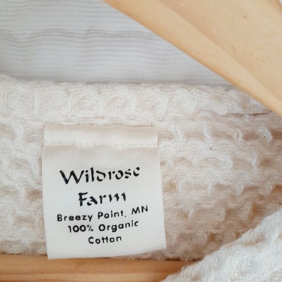 Wildrose Farm Jacket 100% Organic Heavy Cotton Waffle Shell Button Natural Sz: M - Picture 6 of 7